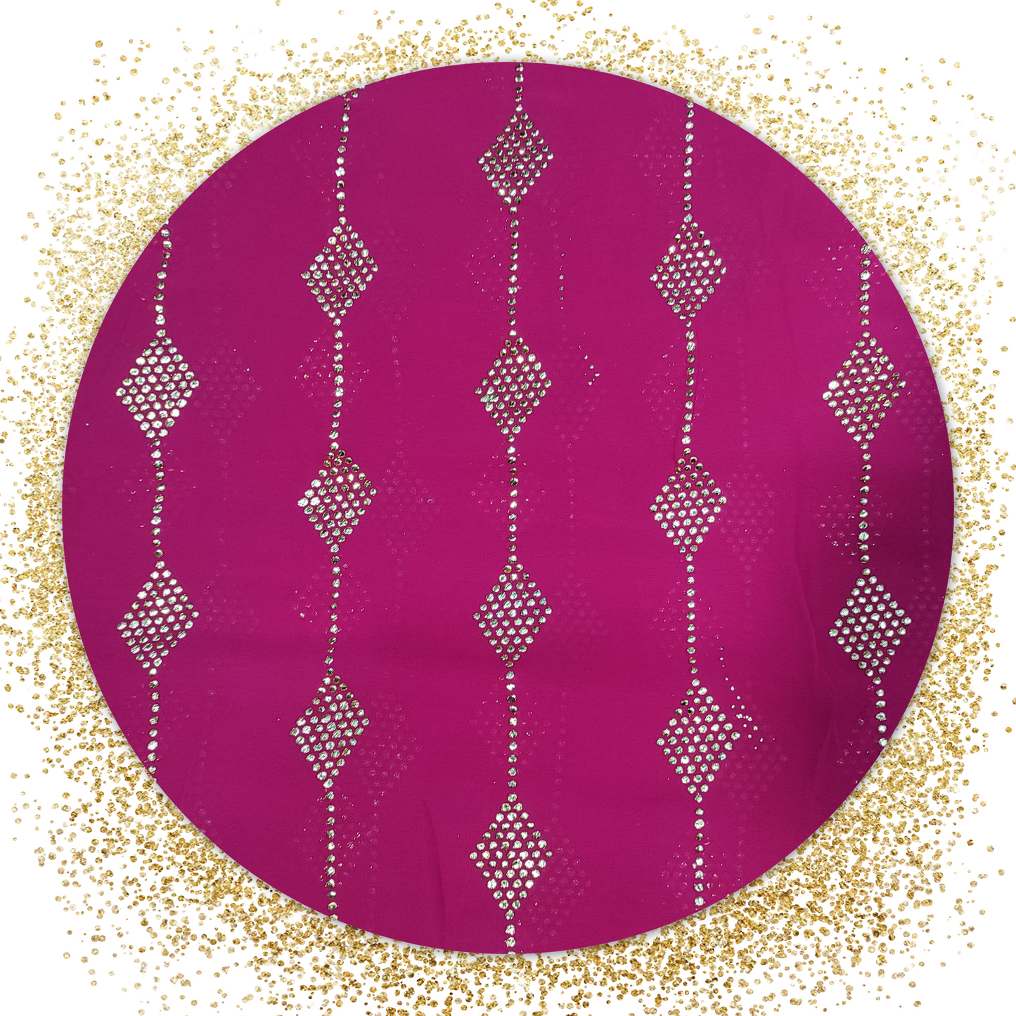 Beautiful Mukesh Work On Georgette Fabric (price for 6 meter)