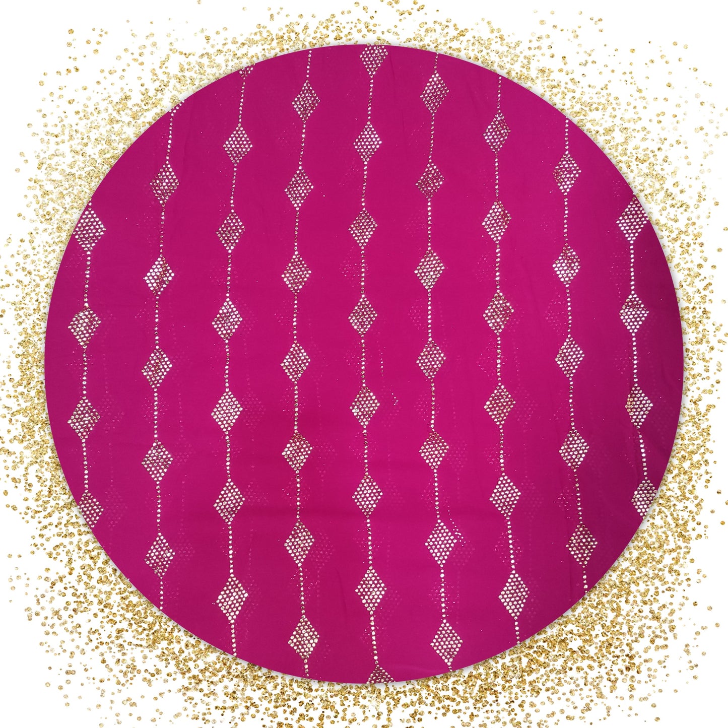 Beautiful Mukesh Work On Georgette Fabric (price for 6 meter)