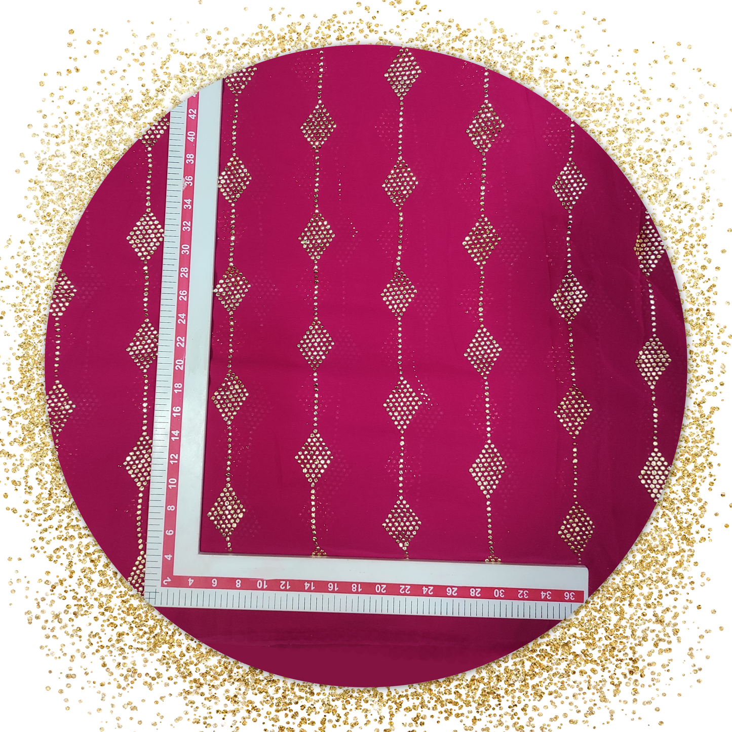 Beautiful Mukesh Work On Georgette Fabric (price for 6 meter)