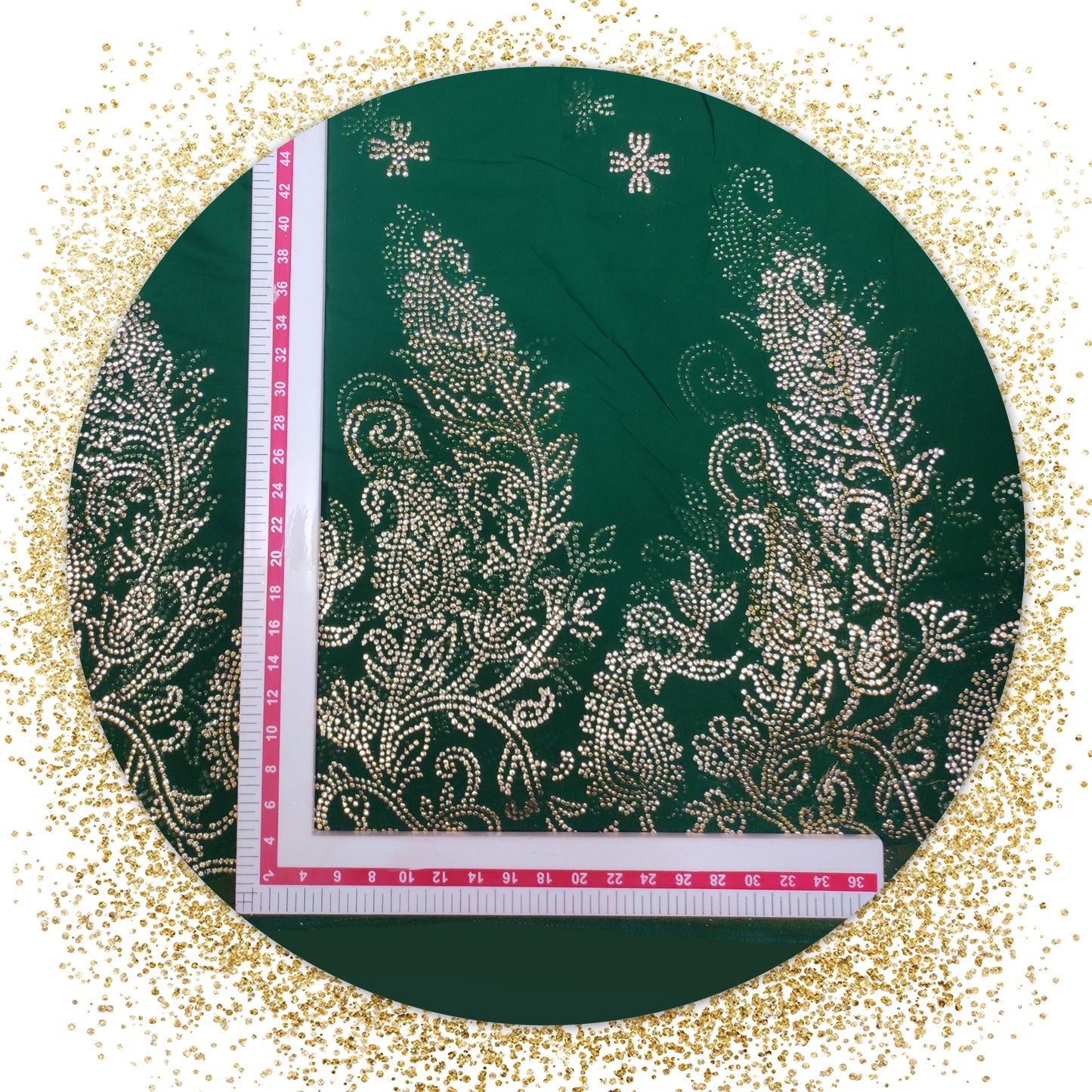 Lovely Mukesh Print On Georgette Fabric (price for 6 meter)