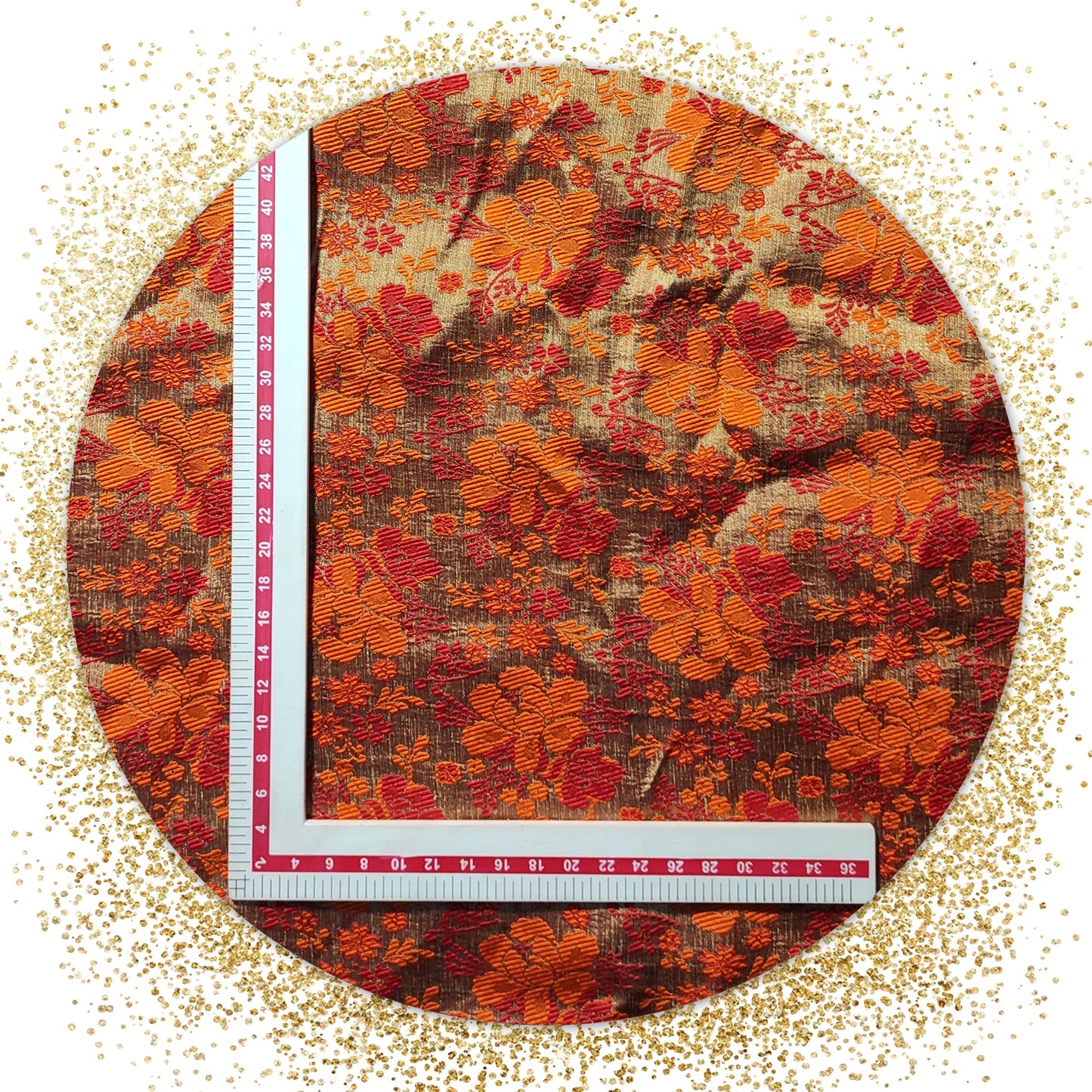 Prime Quality Flower Brocade Jacquard Fabric (Price For 6 meter)