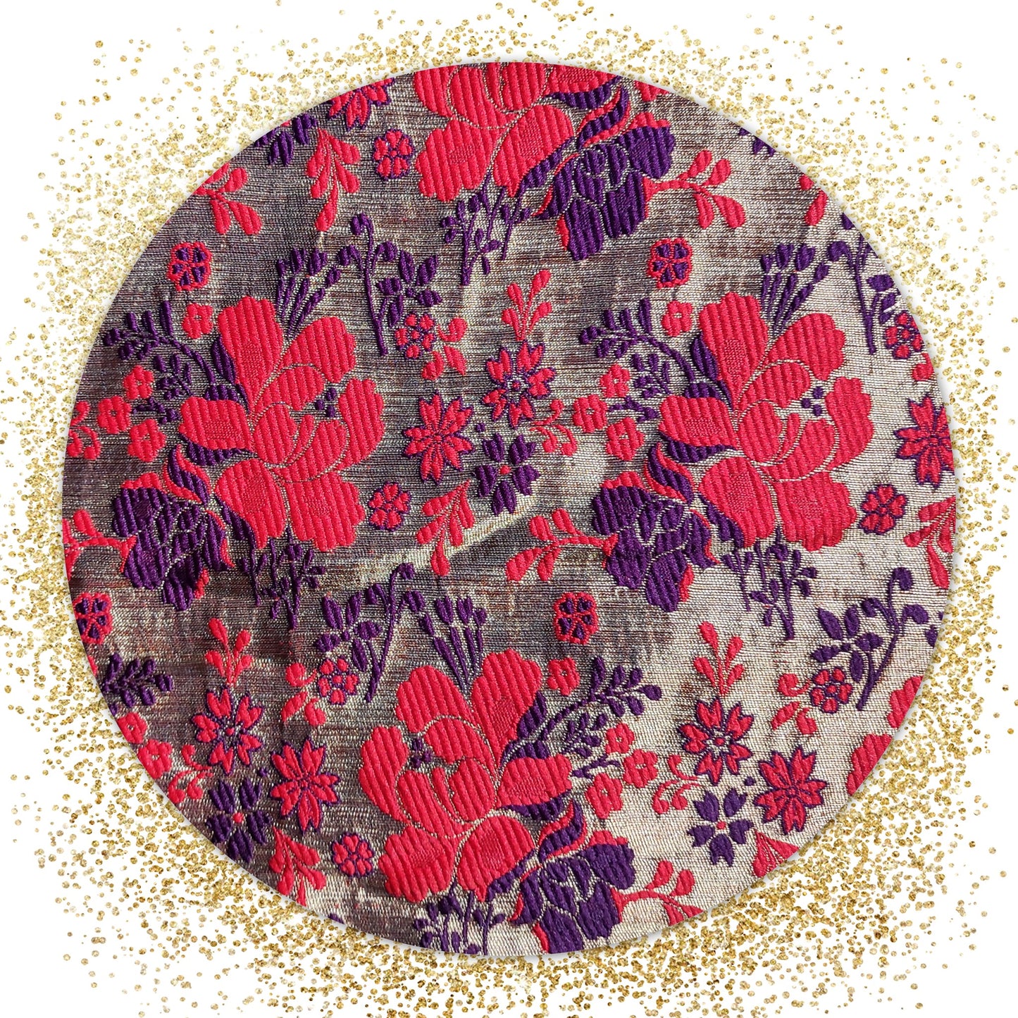 Prime Quality Flower Brocade Jacquard Fabric (Price For 6 meter)