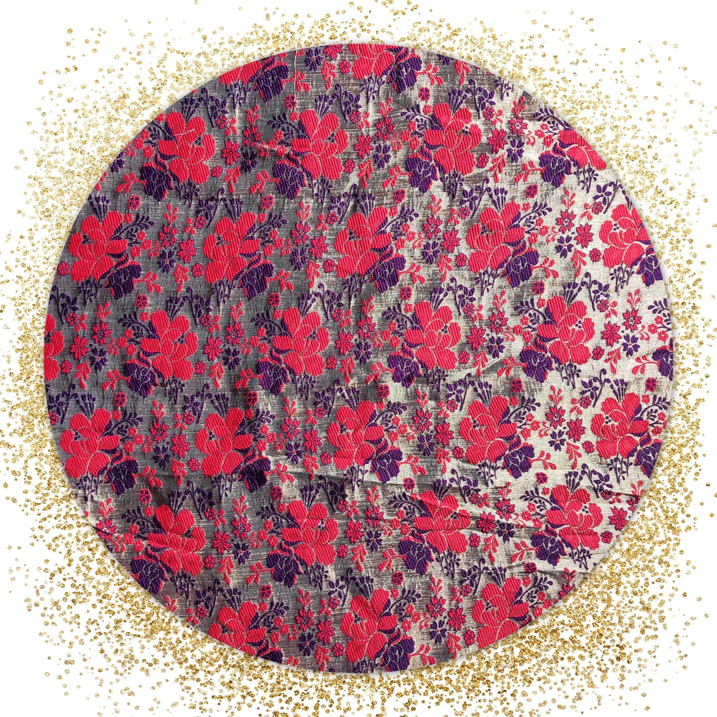Prime Quality Flower Brocade Jacquard Fabric (Price For 6 meter)