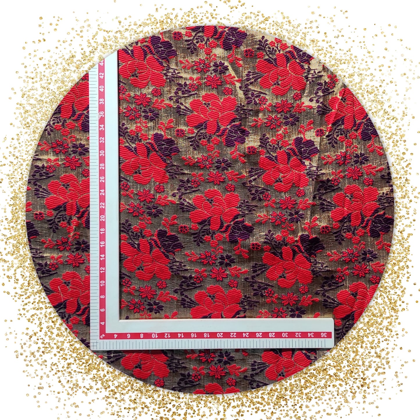 Prime Quality Flower Brocade Jacquard Fabric (Price For 6 meter)