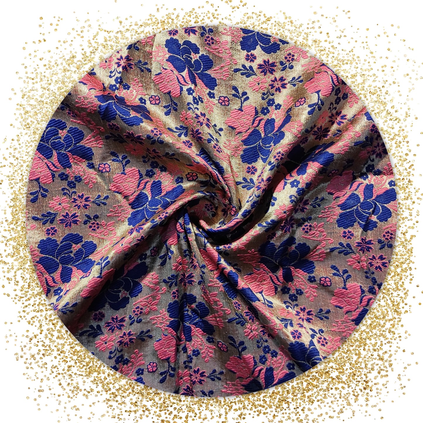 Prime Quality Flower Brocade Jacquard Fabric (Price For 6 meter)