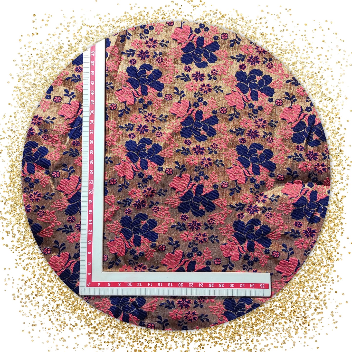 Prime Quality Flower Brocade Jacquard Fabric (Price For 6 meter)