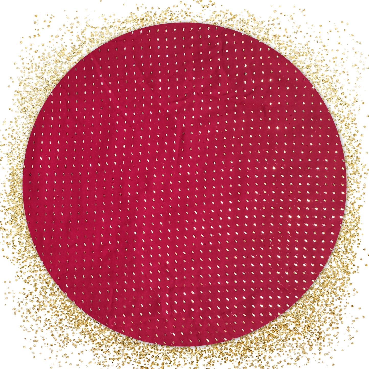 Premium Quality Mukesh Work On Wine Georgette Fabric (Price for 6 mtr)