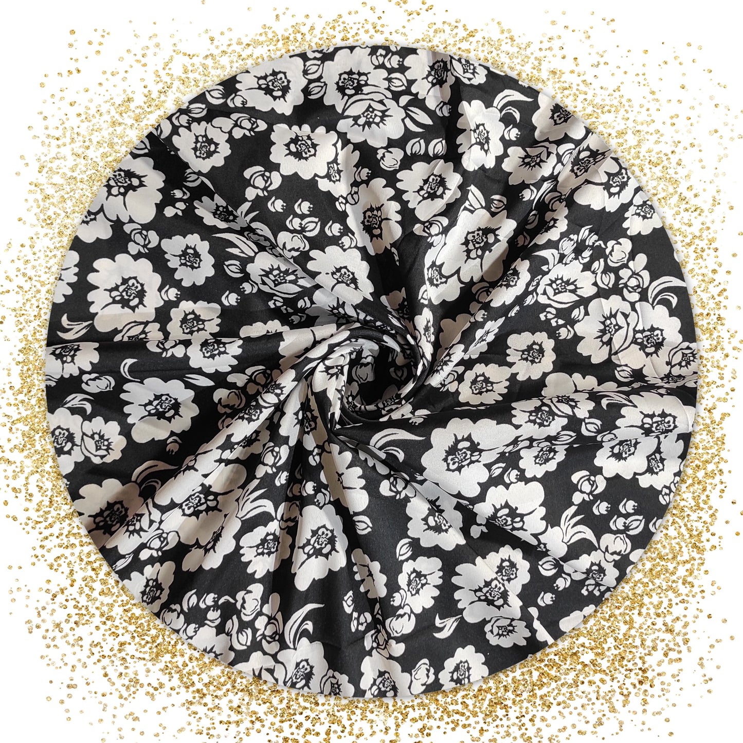 Flower Crepe Printed Fabric (price for 6 meter fabric)