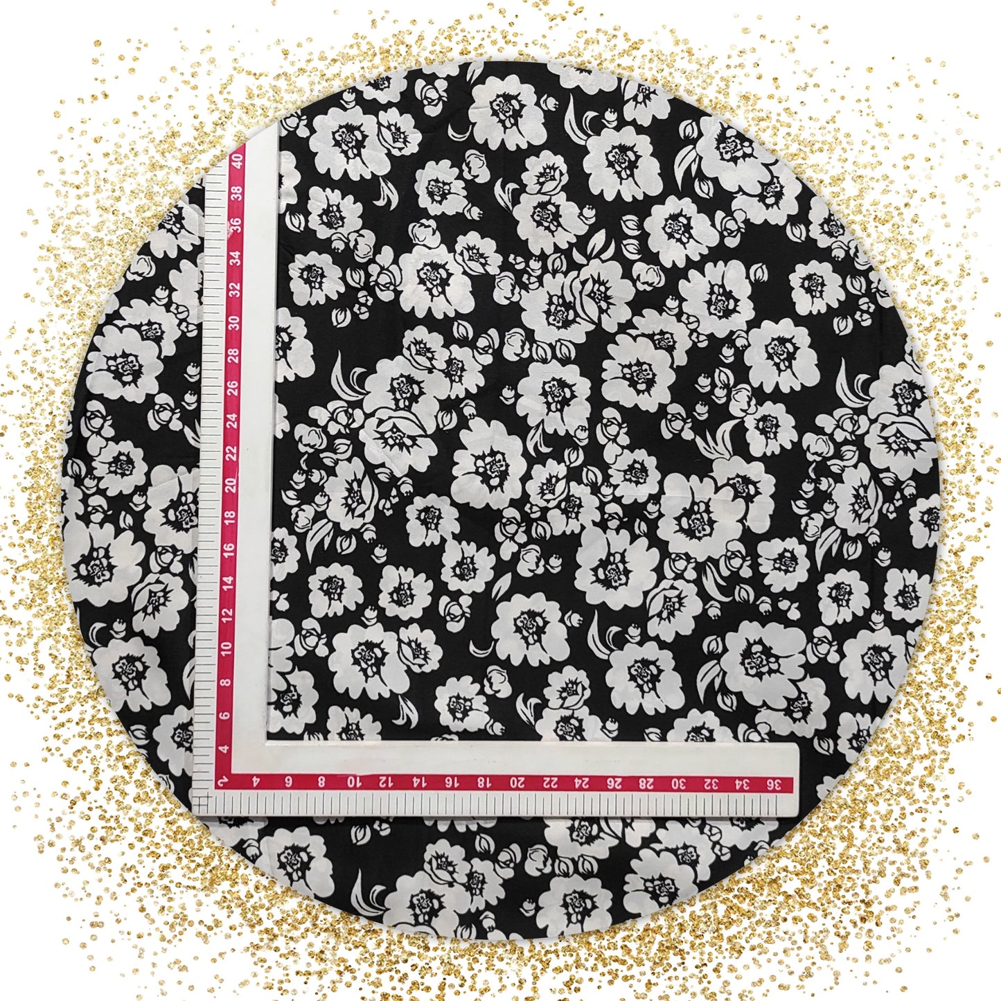 Flower Crepe Printed Fabric (price for 6 meter fabric)