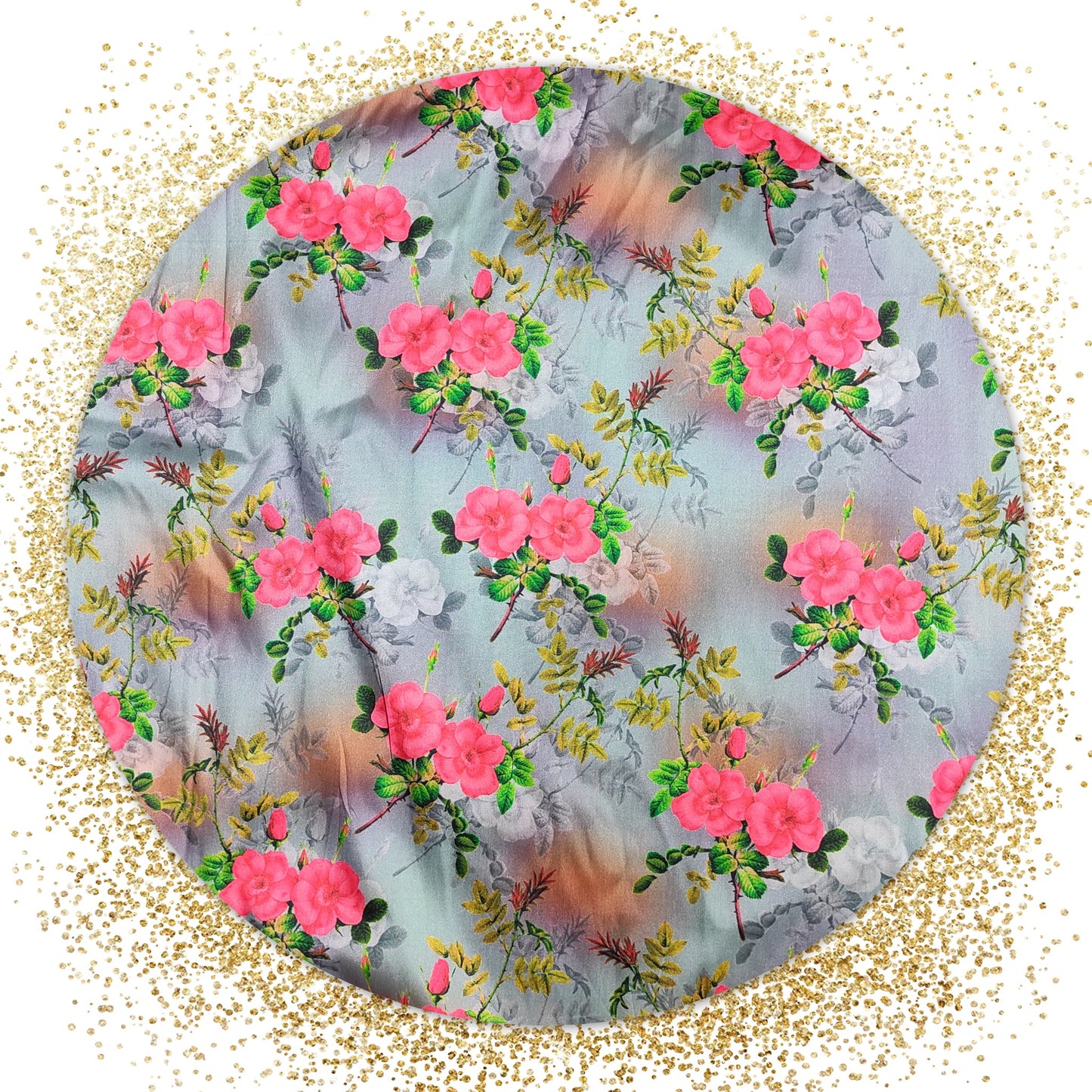 Premium Digital Printed Satin Silk Fabric( Prices for 6 mtr )