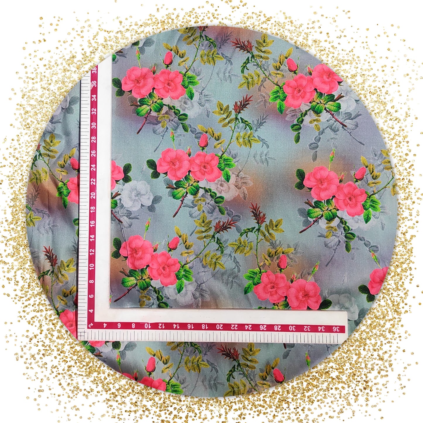 Premium Digital Printed Satin Silk Fabric( Prices for 6 mtr )