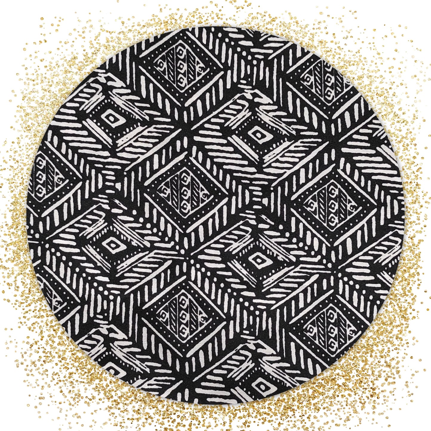 Aesthetic Crepe Printed Black & White Fabric (price for 6 meter fabric)