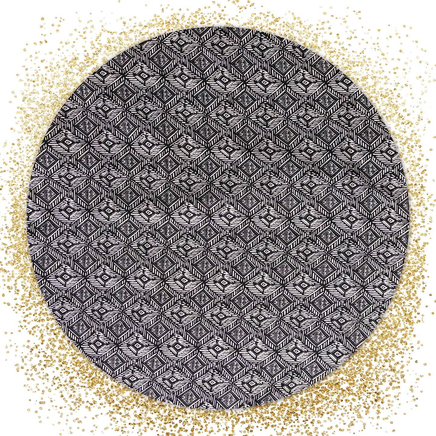 Aesthetic Crepe Printed Black & White Fabric (price for 6 meter fabric)
