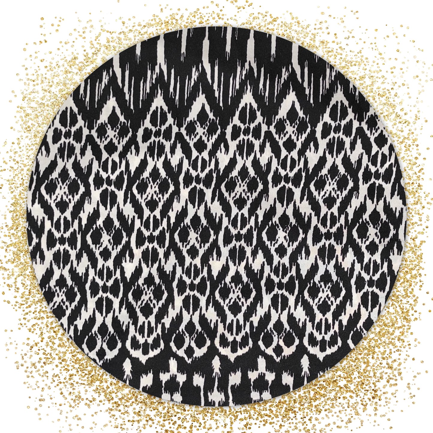 Beautiful Black & White Crepe Printed Fabric (price for 6 meter fabric)