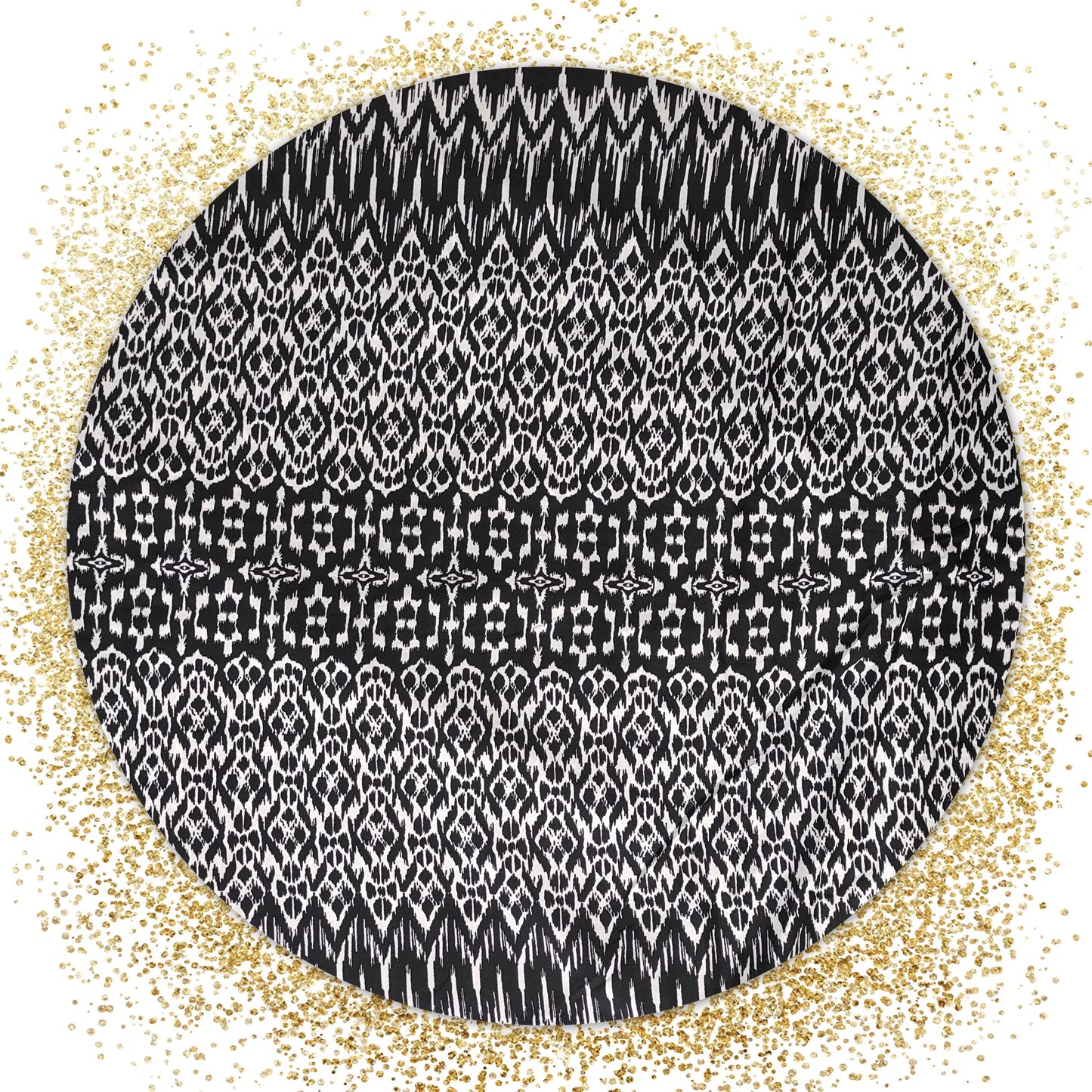 Beautiful Black & White Crepe Printed Fabric (price for 6 meter fabric)